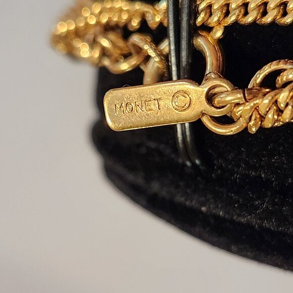 Vintage Monet Gold Tone Double Chain Rope Necklace 53" Single Wrap - Picture 5 of 7